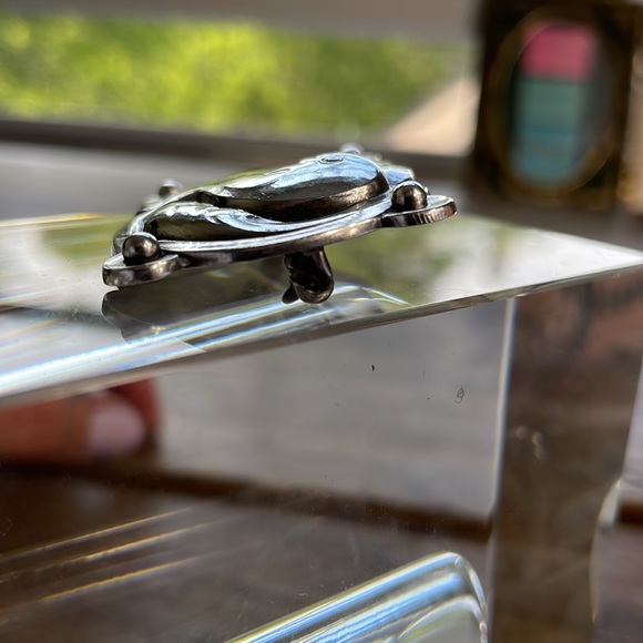 GEORG JENSEN & Wendel Vintage Sterling Dove Brooch, Modernist, Rectangular - Picture 5 of 14